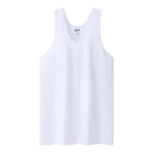 
Shanghai Chrysanthemum Brand Genuine Vest Men's 60 Count Middle-aged and Elderly Cotton White Hurdle Old Man Undershirt