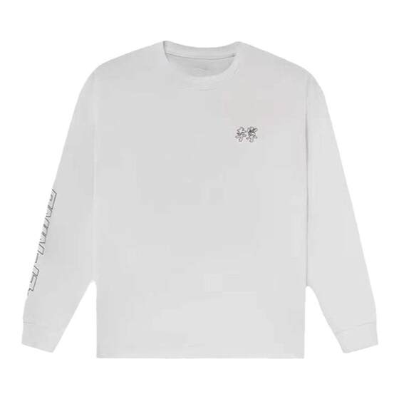 
Li Ning's authentic new men's sports and casual fashion trend printed loose round neck long-sleeved T-shirt AHSS019