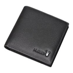 Playboy Men's Wallet Cowhide Genuine Leather Card Bag Men's Wallet Built-in Driver's License Wallet Wallet