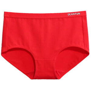 Butterfly Anfen Red Under Pants Female Night Cotton Mid -Waist Breath Spot Cotton Crotch Antibacterial Marriage Large size elastic shorts
