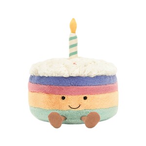 
British Jellycat fun rainbow birthday cake plush toy comfort doll doll birthday gift