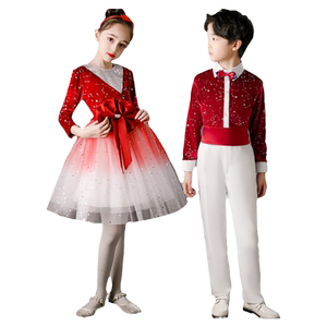 
Children's chorus costumes, poetry recitation, large-scale performance dresses, group chorus competition performance costumes for primary and secondary school students