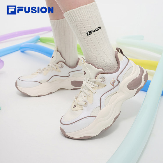 FILA FUSION斐乐泡泡鞋女鞋2024年新款秋冬运动鞋帆布鞋官方正品