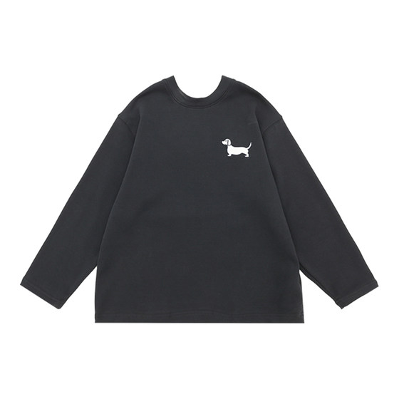 
Children's base shirt 2025 winter new style self-made thickened top for middle and large children pure cotton Korean version boys long-sleeved T-shirt