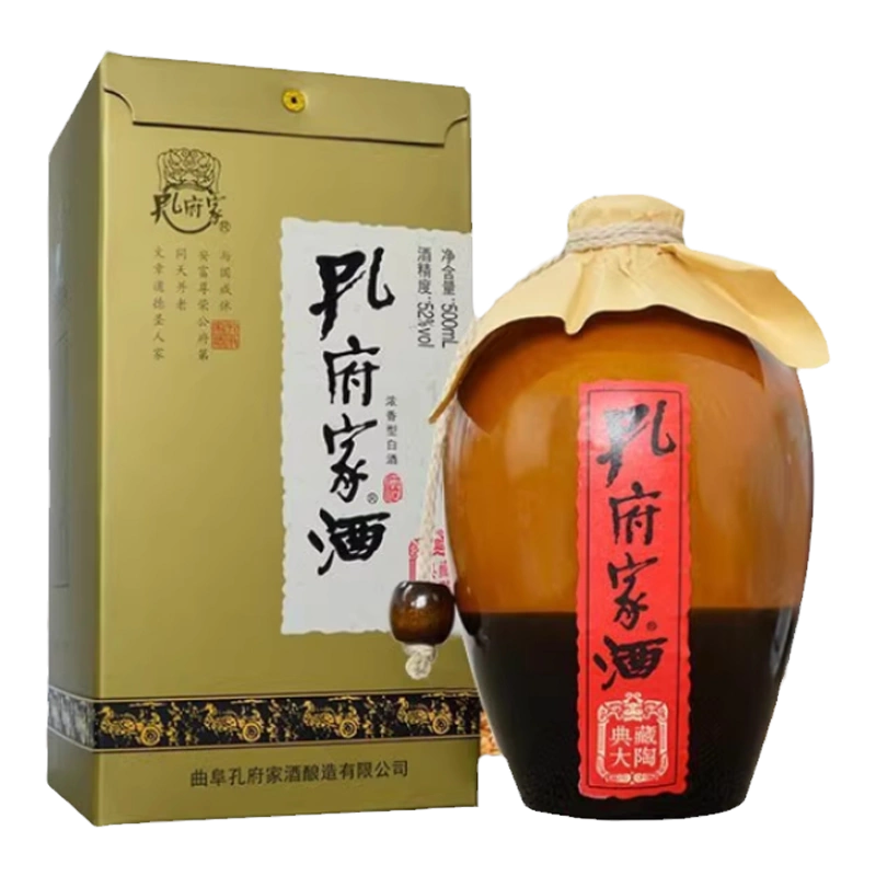 孔府家酒52度朋自远方6尊享版箱装高度浓香白酒500ml*4陶瓶-Taobao