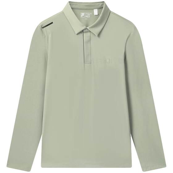
FILA official men's knitted long-sleeved POLO shirt 2025 new winter fashion casual base top