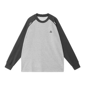 
Lu Xiaohu ice silk cool raglan sleeve long-sleeved T-shirt men's spring contrast color bottoming shirt simple casual sports top