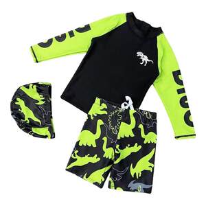 
Amber Children's Swimming Suit Long Sleeve Flat-horned Boy Split Sunscreen Top Swimming Boy Medium Large Children's Diving Suit Teenagers