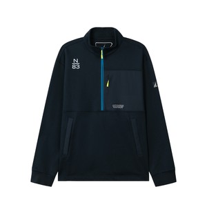 NAUTICA/诺帝卡男装春秋款航海风宽松挺括撞色半开襟卫衣KS4306