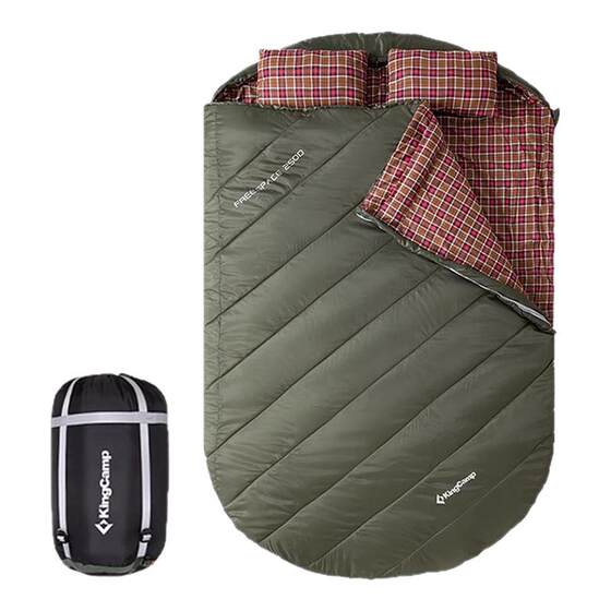 
KingCamp Adult Sleeping Bag Outdoor Camping Sleeping Bag Four Seasons Universal Adult Flannel Heated Dirty Insulation Cover