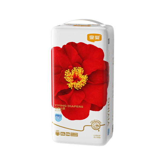 
Yiying weak sour red camellia pull pants ultra-thin breathable baby diapers dry and soft baby diapers