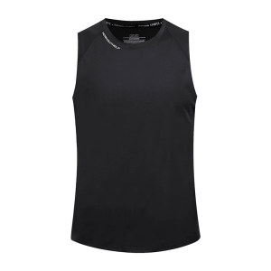 撸 Iron Wolf Fitness Service Private Coach Vests Male Sleeveless Shoulder Sports Specific Dry Sweat Sweat Muscles Training
