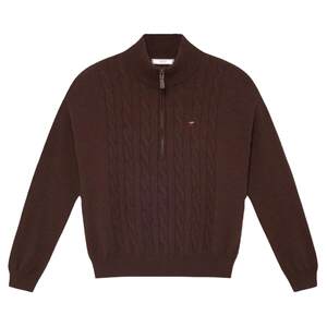 
Three vintage old Qian style classic twist zipper polo neck sweater wool silhouette pullover knit sweater women