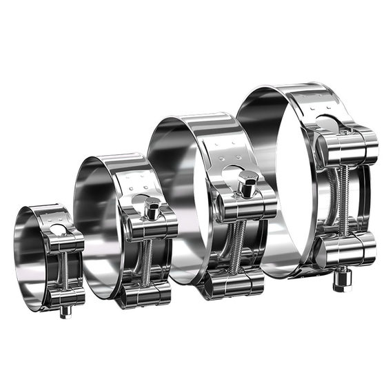 304/201 Stainless steel powerful throat hug European single -headed hoe thick pipe hoop and wide pipe kaka hoop card
