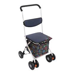 Ailijiao elderly shopping cart elderly people trolley grocery shopping, transportation, driving portable four-wheeler can be folded
