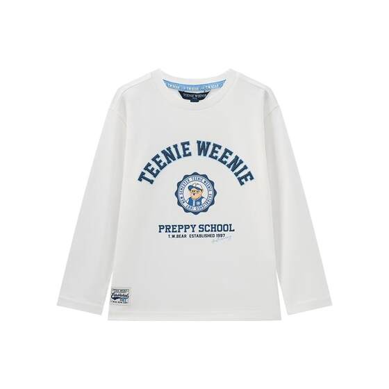 
TeenieWeenie Kids Bear Children's Wear 25 Years Boy's Round Neck Printed Long Sleeve Cotton T-Shirt Bottoming Shirt