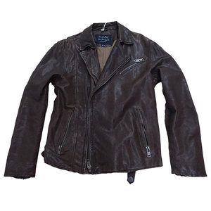 
[Small Size Special] Autumn and Winter Slim Double Collar Genuine Leather Jacket Men's Leather Jacket Top Layer Sheepskin Cycling Jersey