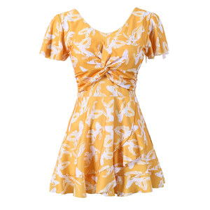 
Xtep swimsuit for women 2025 new style of slim belly-covering fairy style student conservative sun protection skirt style one-piece fashion hot spring