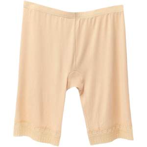Modal Safety Pants Anti -Light Girls in Summer Wear Thin Bottom Base Large size Cotton Fat MM lace insurance shorts