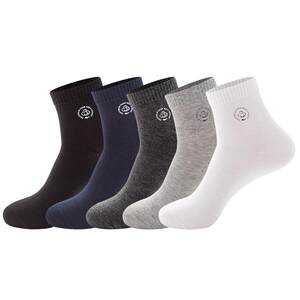 
Langsha Socks Men's Middle Socks Men's Socks Pure Cotton Anti-odor Sweat Absorbent All Cotton Autumn Sweat Absorbent Casual Sports Men's Short Socks