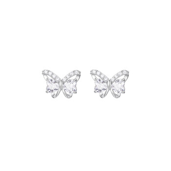 
Cardiro Heart-moving Butterfly Dancing Earrings 925 White Earrings Women's Temperament High-end Female Ear Piercing Birthday Gifts for Girlfriends