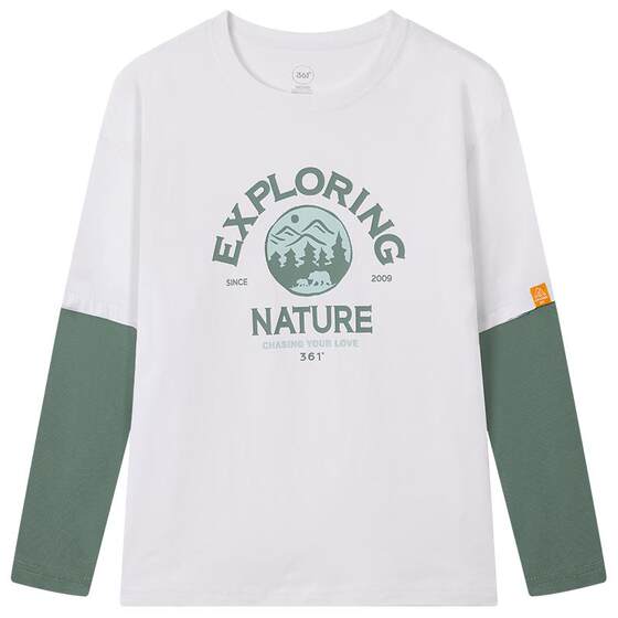 
361 children's clothing boys' long-sleeved T-shirt breathable sweater 2026 spring new style medium and large children's fake two-piece tops