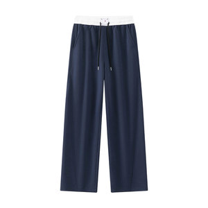 NASA trendy brand contrasting color design drape scimitar sweatpants autumn men's and women's American loose casual wide-leg sports pants