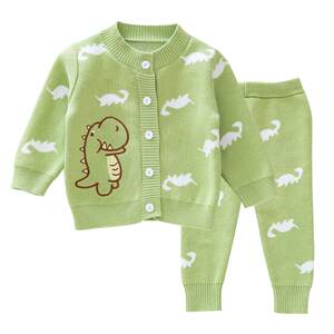 
Baby autumn and winter sweater suit men and women knitted sweaters infant and toddler clothes split warm sweater cardigan jacket small