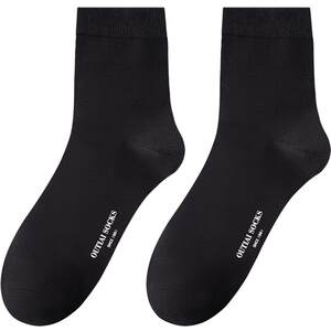 
Oti love socks men's pure cotton 10A antibacterial, deodorant and sweat-absorbent spring and summer thin mid-tube black 100% cotton socks