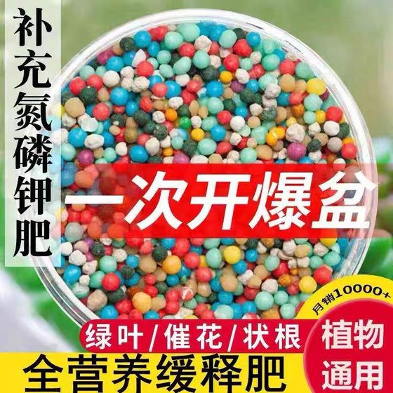 高效复合通用肥释缓型氮磷钾微量元素颗粒全营养家用花卉肥料长效