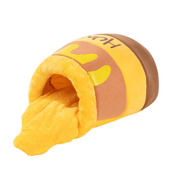 
2026 hot selling cat nest for all seasons, winter thickened semi-enclosed cat safe nest honey jar kitten sleeping bag
