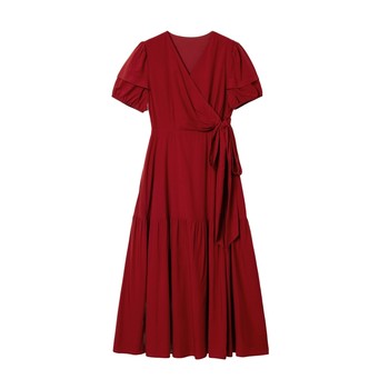 
Blue language large size women's elegant dress