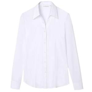 White shirt women's long-sleeved professional shirt formal high-end v-neck shirt design niche high-end work clothes top