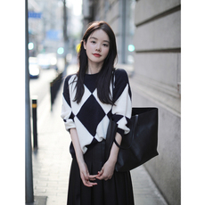 醋酸面料 高级感名媛气质女装高端小香风网红职业针织裙子两件套装秋冬季