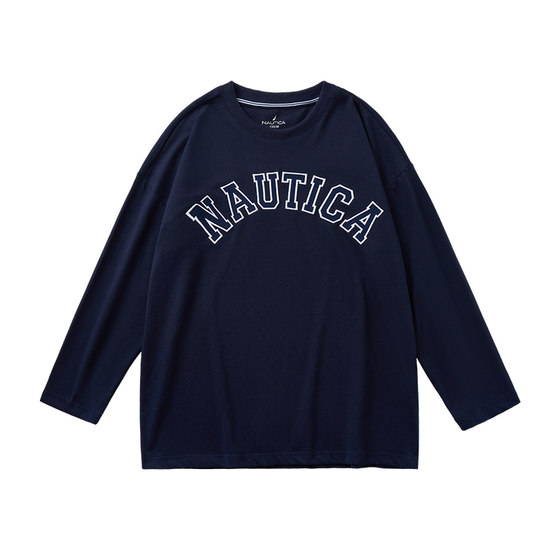 
NAUTICA/Nuotika Children's Clothing Boys and Girls Long Sleeve T-shirts Heavy Classic Spring and Autumn Children's American Retro