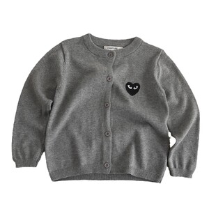 
Pure cotton ~ Japanese boys and girls knitted cardigans thin spring and autumn love outerwear infant and children sweater jacket Class A