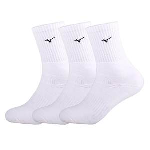Mizuno sports socks, mid-tube tennis socks, men and women universal cotton socks, versatile casual training, thickened towel bottom stockings