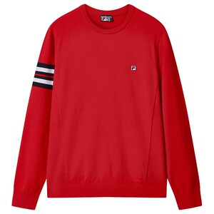 
FILA official long-sleeved knitted sweater men's winter new fashion casual basic pullover sports top