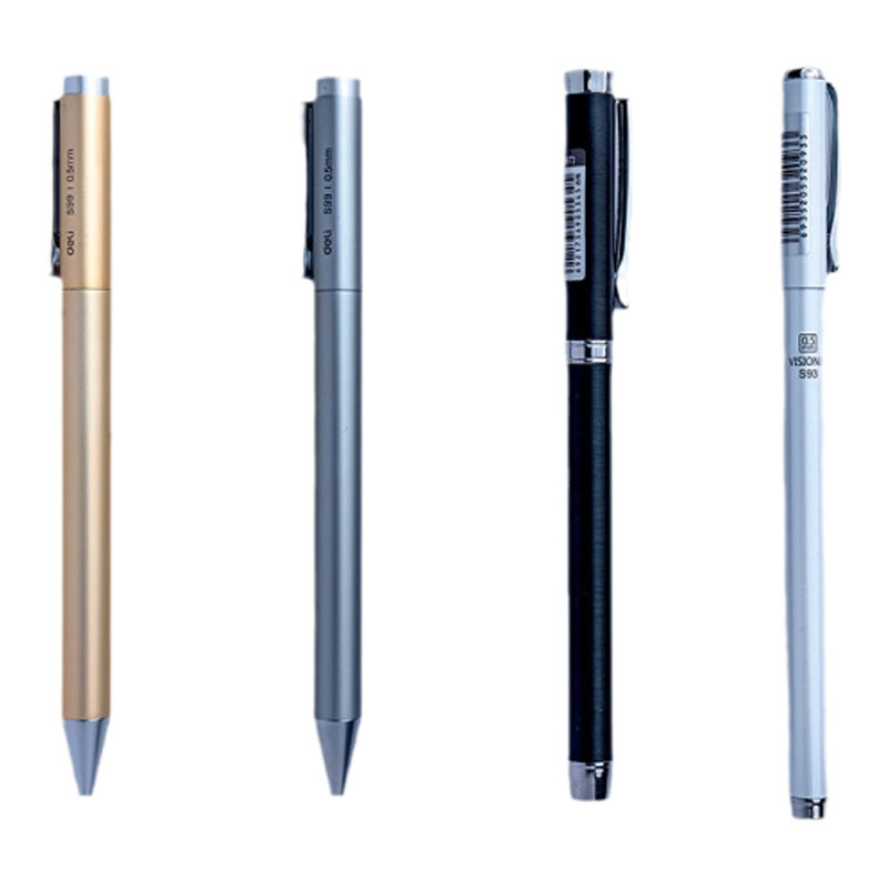 得力中性笔S96签字笔0.7mm子弹头碳素笔黑色外观时尚书写顺畅免费刻字 