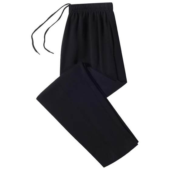 Men's sports pants pure cotton plus velvet thickened autumn and winter casual pants running men's trousers plus fertilizer to increase fitness pants