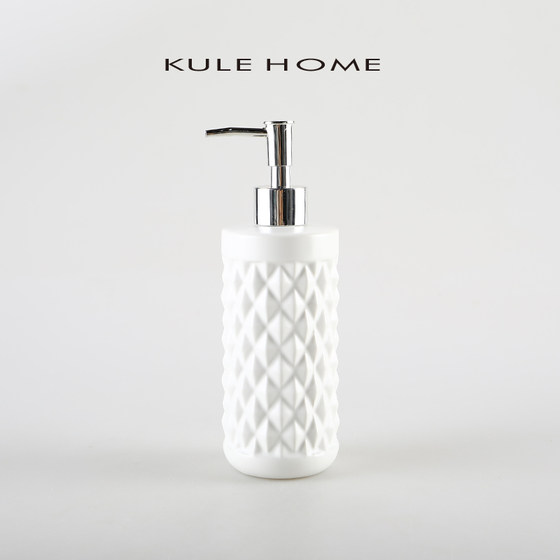 KULE HOME 陶瓷洗手液按压分装瓶酒店卫生间皂液器洗发水瓶乳液瓶