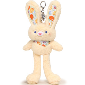 
Genuine cheese yellow pull-ear rabbit cute pull-rabbit keychain pendant plush toy doll gift for women