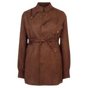 
CIZZLEMORE Simple temperament windbreaker for women autumn paper men high quality cowhide velvet heavy industry long coat jacket