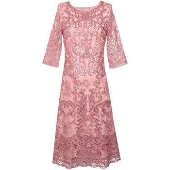 Sequenant embroidery young mother -in -law dress
