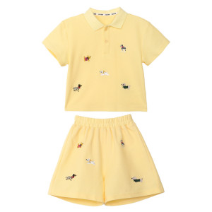 
Little O Dad Baby Boy Baby Boy Summer POLO Suit Short-sleeved Young Master T-shirt Temperament Baby Thin Clothes