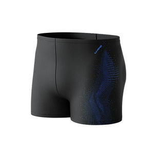 Li Ning swimming trunks men's adult anti-embarrassment five-point swimming trunks teenager flat corner beach swimming cap swimming goggles three-piece set