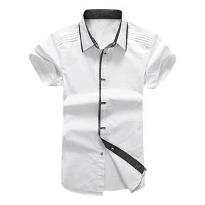 
Summer short-sleeved pure cotton shirt men's thin slim men's inch shirt casual half-sleeved shirt Korean men's clothing trendy