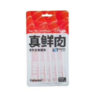 
Cator real fresh meat staple food cat strips cat hydration into young cat nutrition nourishing wet food cat food 15g*5 pieces