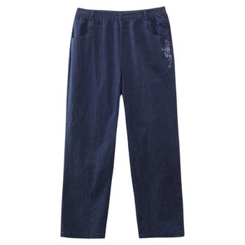 Yibu middle-aged and elderly mothers wearing cotton jeans