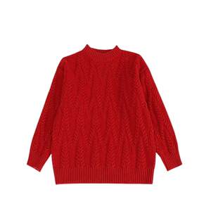 
Boys sweater autumn and winter style baby fashion sweater children solid color long-sleeved pullover thickened knitted base shirt trendy